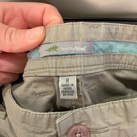 Horny Toad grey athletic chino style pants woman’s size 8 - Picture 6 of 11